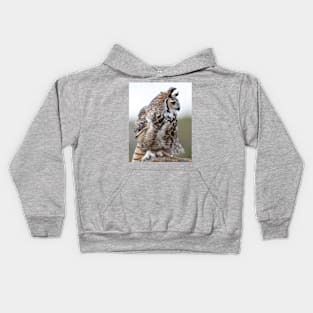 Great Horned Owl Kids Hoodie